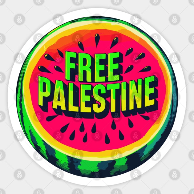 Free Palestine Watermelon Sticker by TomFrontierArt